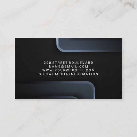 メタル背景 |はさみ 名刺 (裏面)