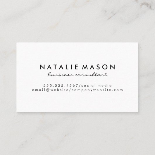 メタル背景 | モノグラム 名刺 (裏面)