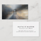 メタル背景 | モノグラム 名刺 (正面/裏面)