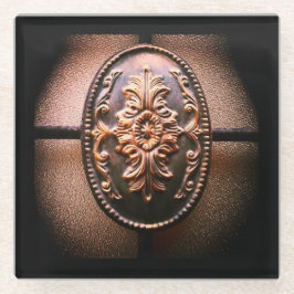 メタル花 ガラスコースター