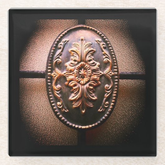 メタル花 ガラスコースター (正面)