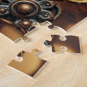 メタル花Steampunk写真パーソナライズされたSteampunk ジグソーパズル (側面)