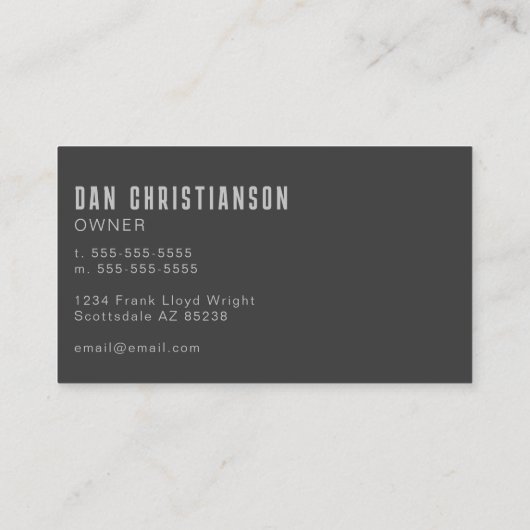 メタル見た男らしりミニマクールリスト 名刺 (裏面)