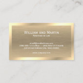 メタル金ゴールドテクスチャ | QRコード名刺 名刺 (裏面)