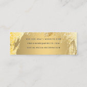 メタル金ゴールドブラシ |金ゴールドテクスチャ背景 スキニー名刺 (裏面)