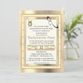 メタル金ゴールド、シルバー – 真鍮バチェロレッテ 招待状 (スタンド正面)