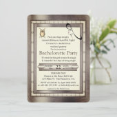 メタル金ゴールド、シルバー – 真鍮バチェロレッテ 招待状 (スタンド正面)