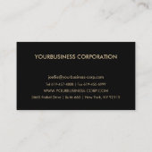 メタル金ゴールドNYCスカイラインONブラック 名刺 (裏面)