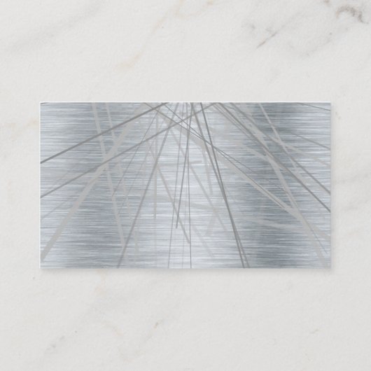メタル銀ブラシ抽象芸術線 名刺 (裏面)