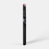 メタル3-Dモノグラムピンクブラックスクウェア SAMSUNG GALAXYケース (右側面)