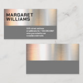 メタル |グレー 名刺 (正面/裏面)