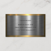 メタル・シャイン |シルバー金ゴールド 名刺 (裏面)