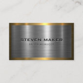 メタル・シャイン |シルバー金ゴールド 名刺 (正面)