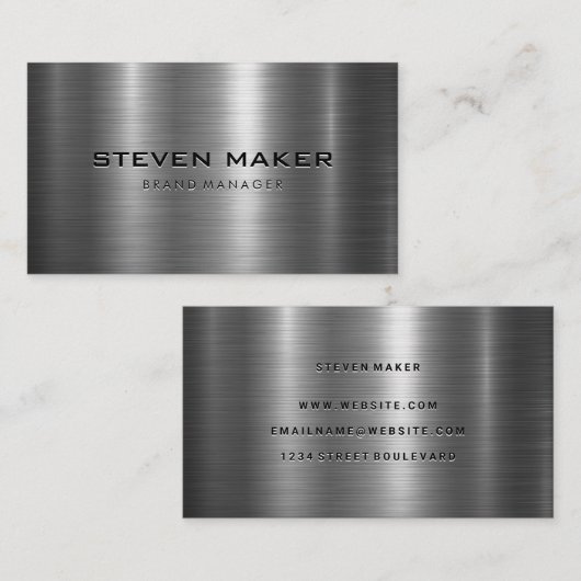 メタル・シャイン 名刺 (正面/裏面)