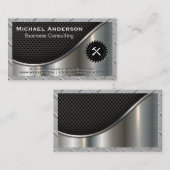 メタル | スチール | ソーとハンマー 名刺 (正面/裏面)