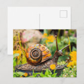 メタル スナイル ガーデン オーナメント ポストカード (正面/裏面)