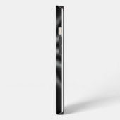 メタル: ダークステンレススチールスターバースト iPhoneケース (左側面)