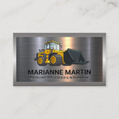 メタル |ブルドーザー建築車 名刺 (正面)