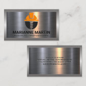 メタル |建築懸命ハットロゴ 名刺 (正面/裏面)