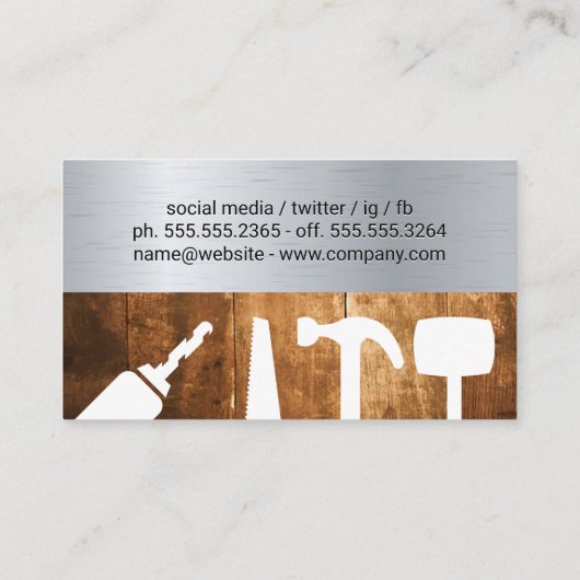 メタル |木目大工 名刺 (裏面)