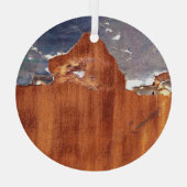 メタル:素朴ヴィンテージアイアンテクスチャ。 ガラスオーナメント (裏面)