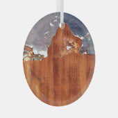 メタル:素朴ヴィンテージアイアンテクスチャ。 ガラスオーナメント (正面右)