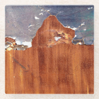 メタル：素朴ヴィンテージアイアンテクスチャ。 ガラスコースター