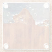 メタル：素朴ヴィンテージアイアンテクスチャ。 ガラスコースター (裏面)