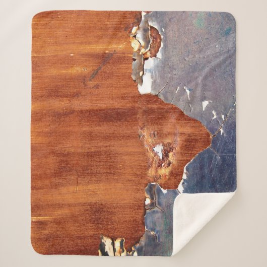 メタル：素朴ヴィンテージアイアンテクスチャ。 シェルパブランケット (正面)