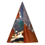 メタル：素朴ヴィンテージアイアンテクスチャ。 パーティーハット (裏面)