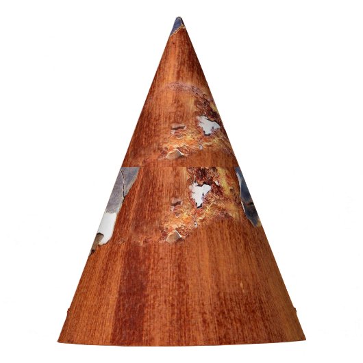 メタル：素朴ヴィンテージアイアンテクスチャ。 パーティーハット (正面)