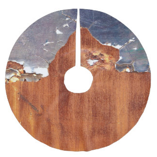 メタル：素朴ヴィンテージアイアンテクスチャ。 ブラッシュドポリエステルツリースカート