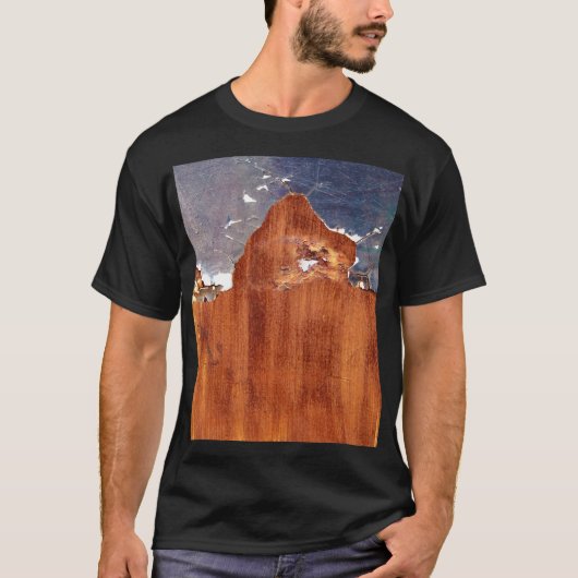 メタル:素朴ヴィンテージアイアンテクスチャ。 Tシャツ (正面)