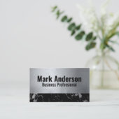 メタル | 黒大理石トリム 名刺 (スタンド正面)