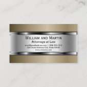 メタル | Qrコード | モノグラム 名刺 (裏面)