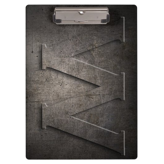 メタルW素朴モノグラムのクリップボード クリップボード (正面)