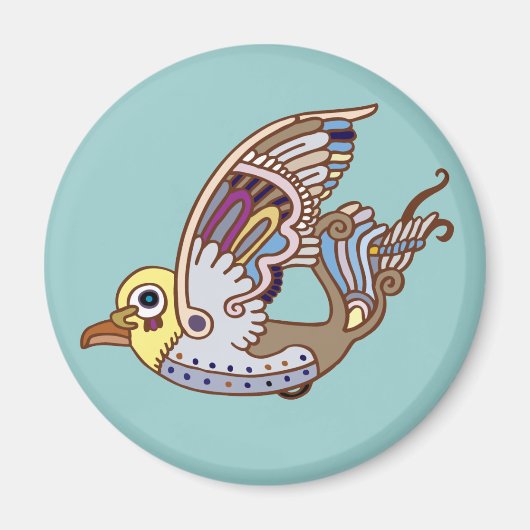 メタロン鳥磁石 マグネット (正面)