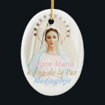 メダラセラミカメジュゴルエ セラミックオーナメント<br><div class="desc">テンマのセルカトゥヤ、エンセラミカ、ライメゲン・デ・ラ・レーナ・デ・ラ・パス、デ・メジュゴルエ♥</div>