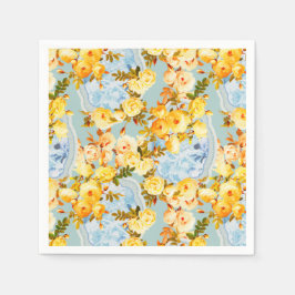 メダリオンとバラ スタンダードカクテルナプキン