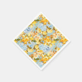 メダリオンとバラ スタンダードカクテルナプキン (角)