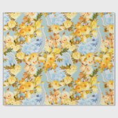 メダリオンとバラ ラッピングペーパー (フラット)