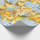 メダリオンとバラ ラッピングペーパー (角)