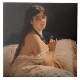 メダリオンの女の子(by Gerolamo Induno) タイル