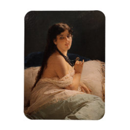 メダリオンの女の子(by Gerolamo Induno) マグネット