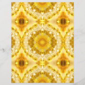 メダリオンインマスタードゴールデンイエローろうけつ染めパターン (正面)