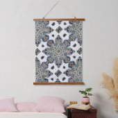 メダリオンデザイン付きウッドトップウォールタペストリー 吊り下げ型タペストリー (寝室)