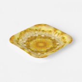 メダリオンパターンinマスタードイエローろうけつ染めパターン ペーパープレート (傾斜あり)