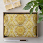 メダリオンパターンinマスタードイエローろうけつ染めパターン 薄葉紙 (ギフト)