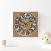 メダリオンビクトリアン時計 スクエア壁時計 (ホーム)