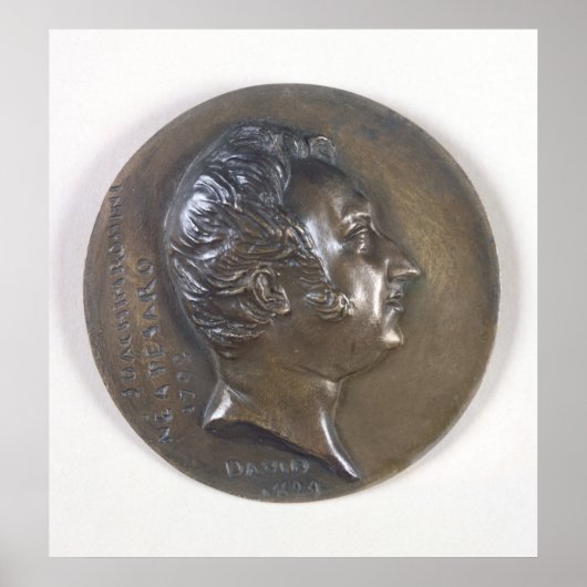 メダリオンポートレートのジオアシノロッシーニ1829 ポスター (正面)